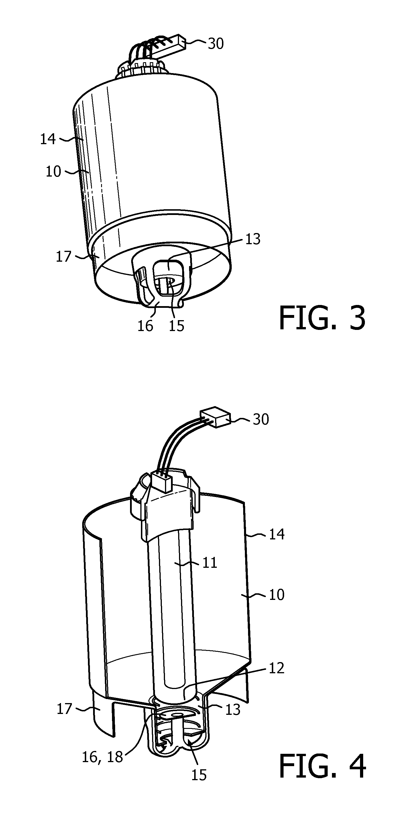 Device for subjecting a liquid to a purifying process