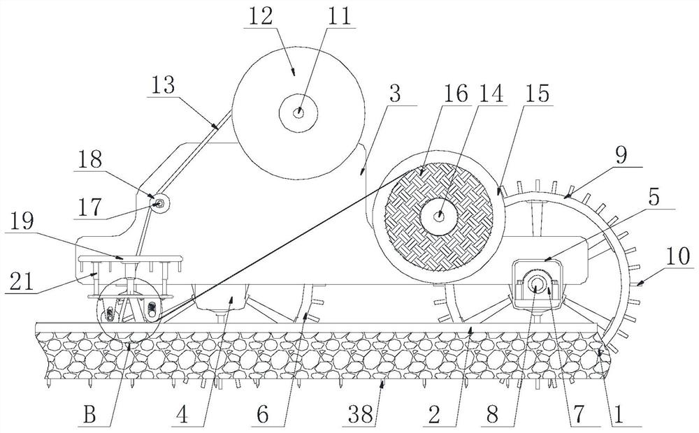 Efficient construction film covering equipment for highway engineering