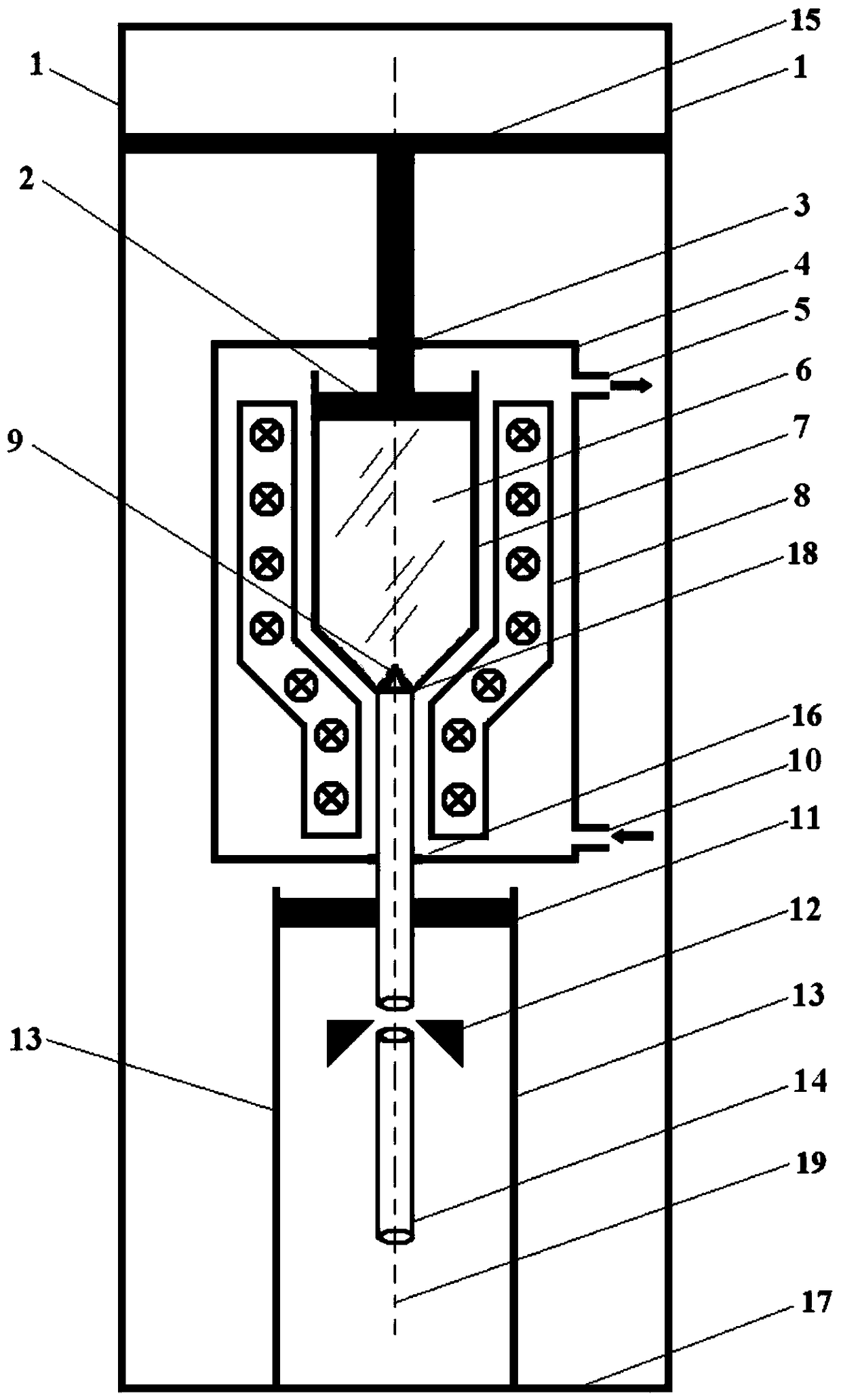 Device for preparing glass tube and preparation method for device