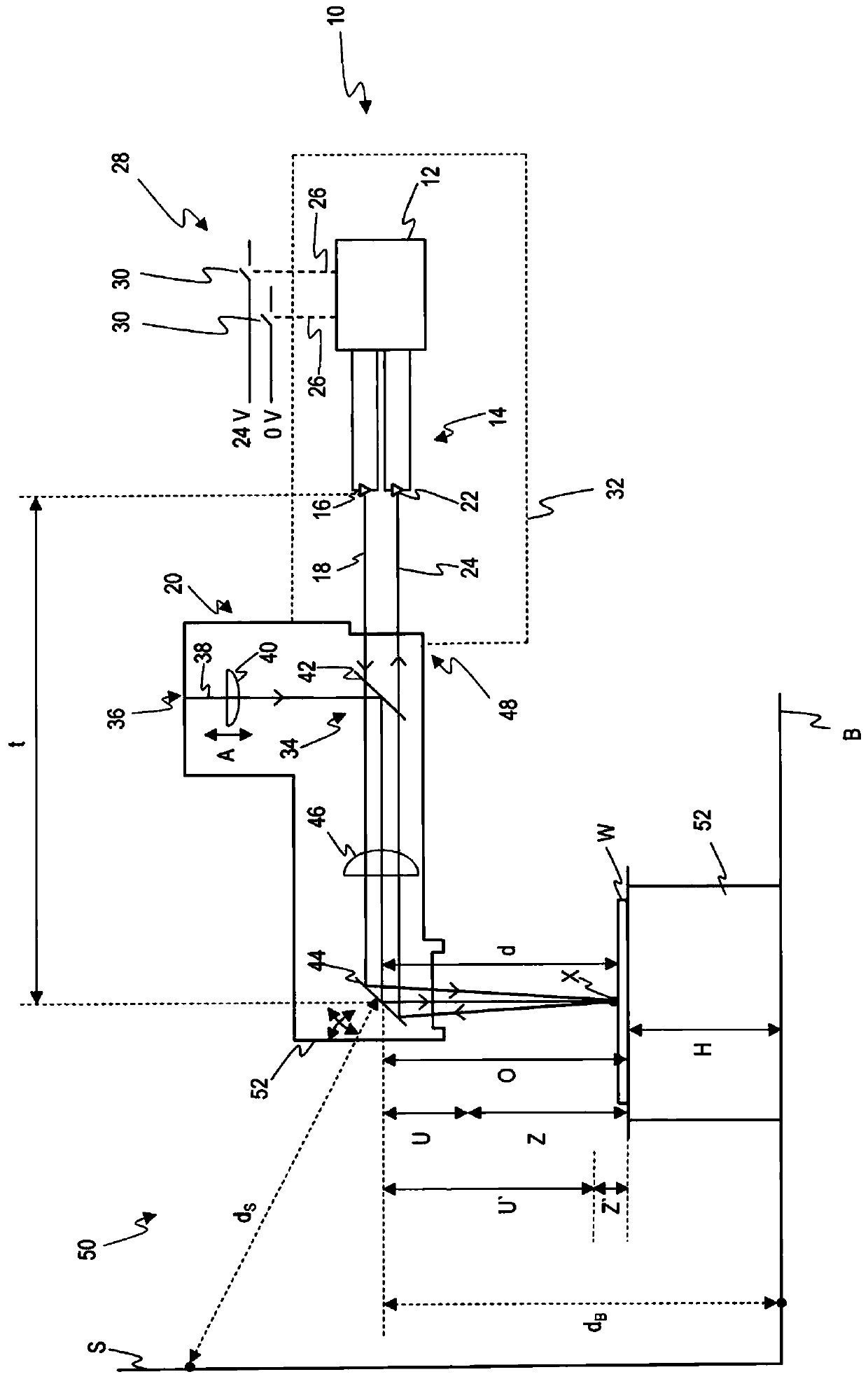 Device and method for monitoring a workspace for laser material processing