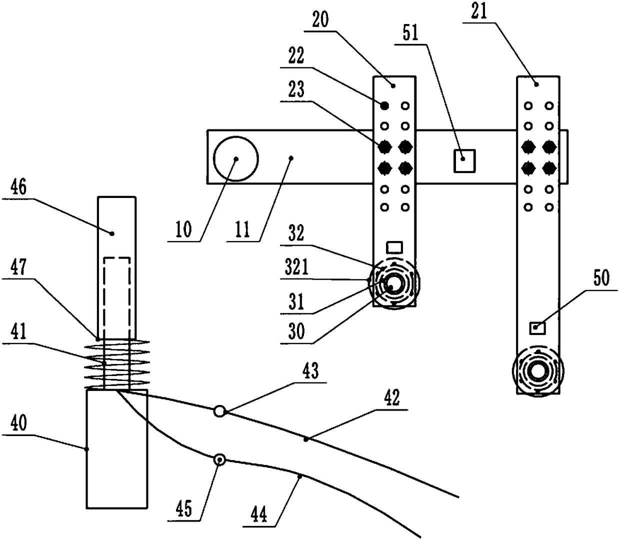 Automatic packaging tape pasting mechanism for packaging box production