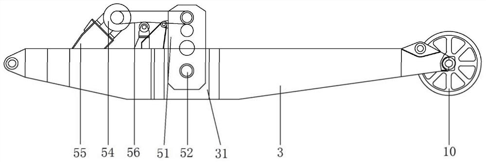 Mining excavator working mechanism and mining excavator