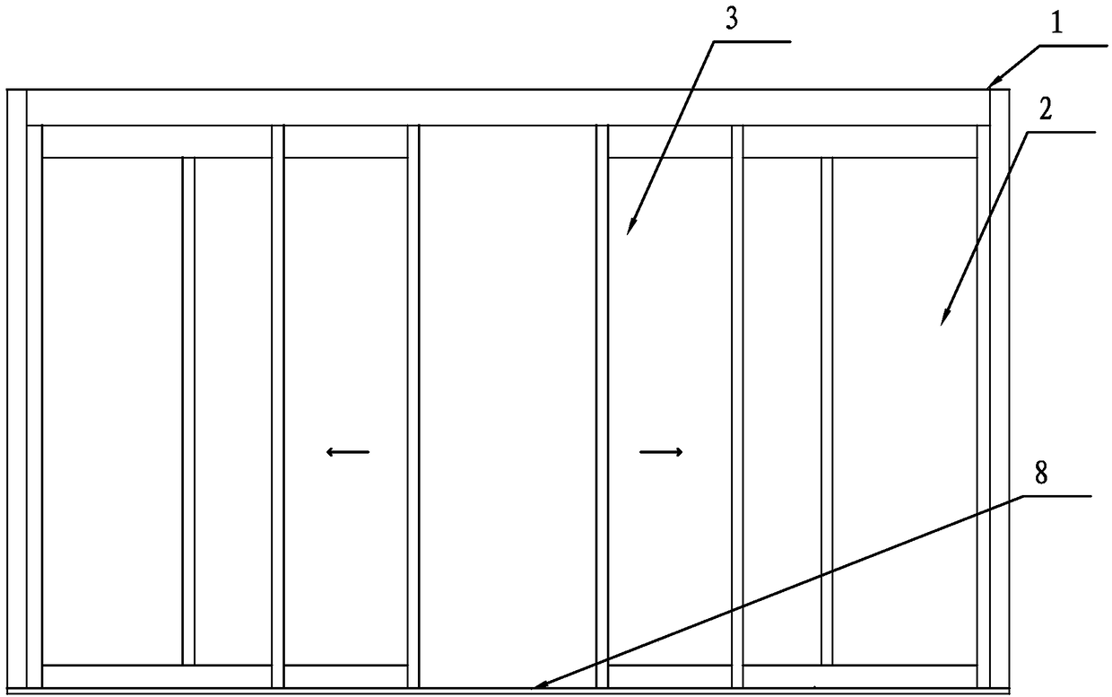 Horizontal-moving emergency evacuation automatic door with anti-off function