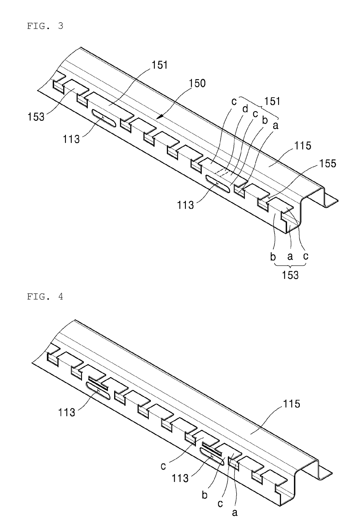 Structure for shielding electromagnetic waves, door and cooking appliance therewith