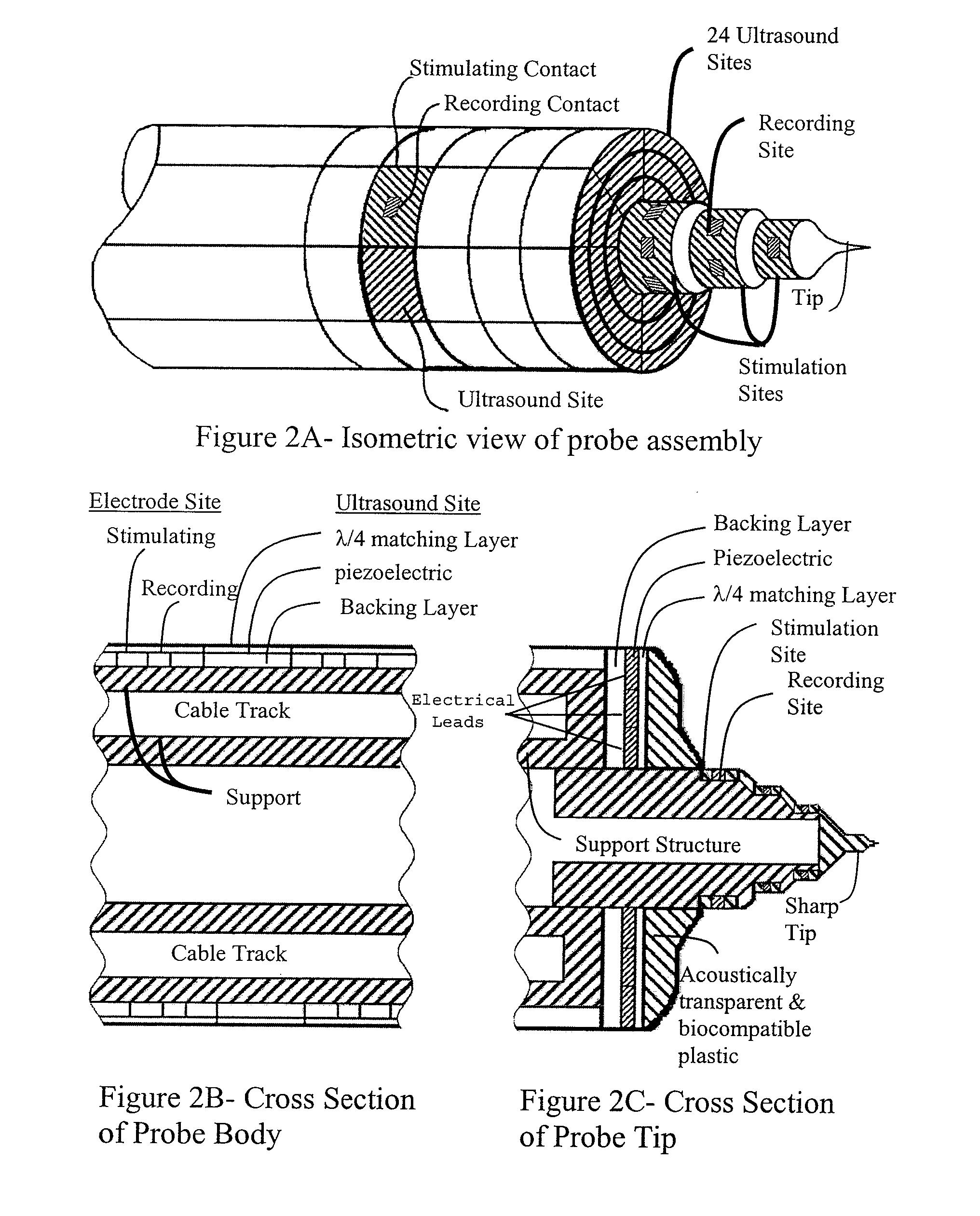 Hybrid ultrasound/electrode device for neural stimulation and recording