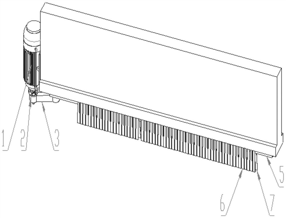 Filament dividing device for slit drawing device