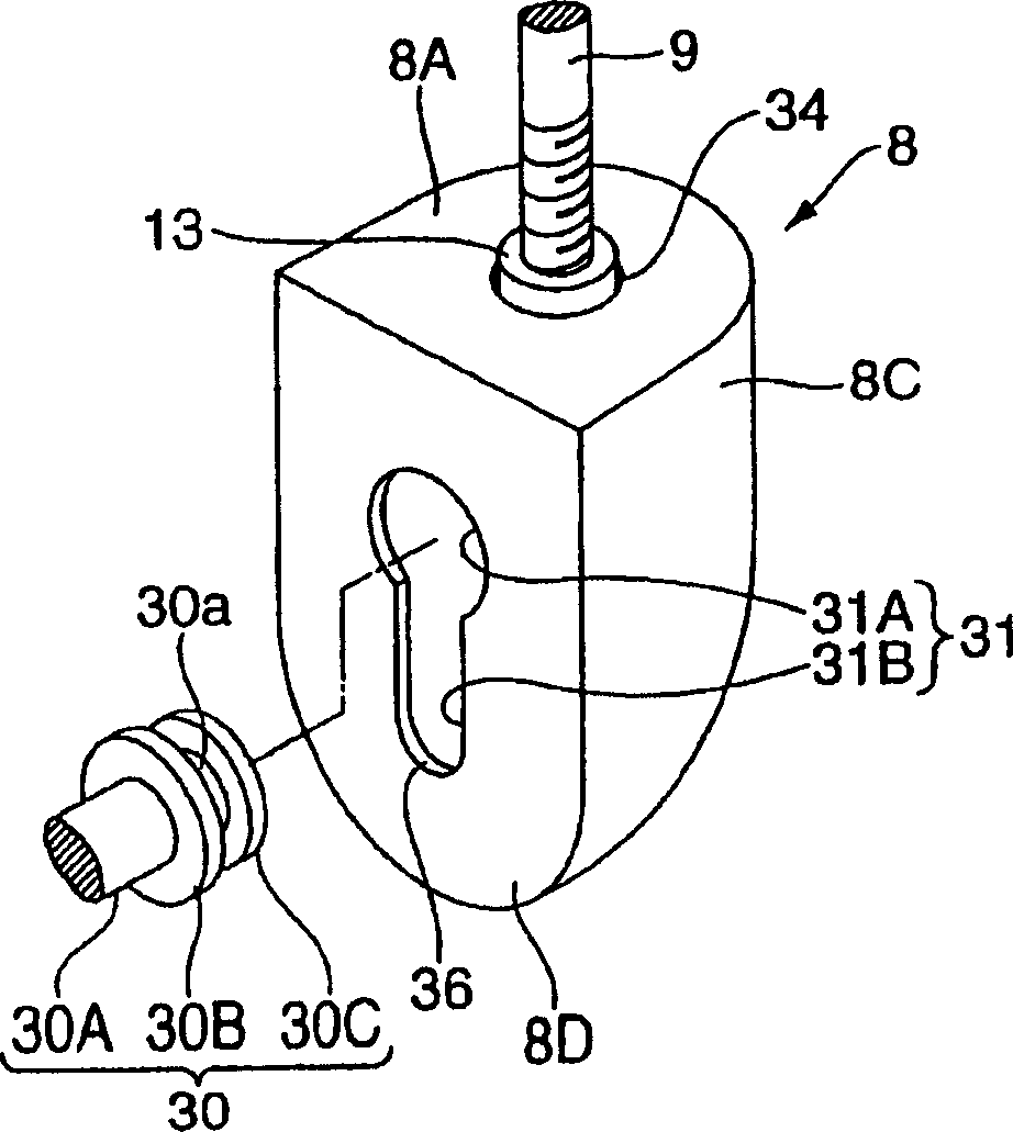 Drum convex lug fixing structure