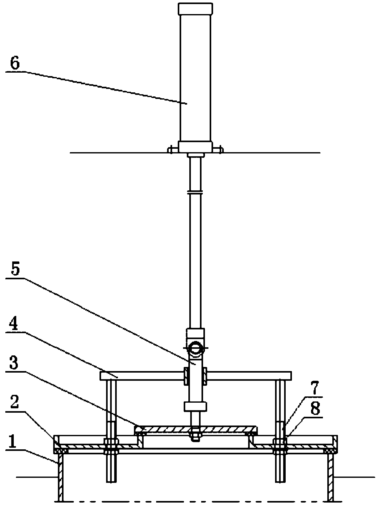 Lifting valve device for dust collector