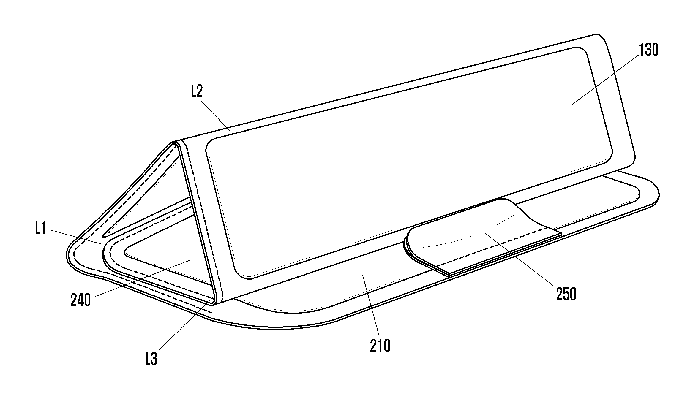 Foldable pouch for mobile terminal