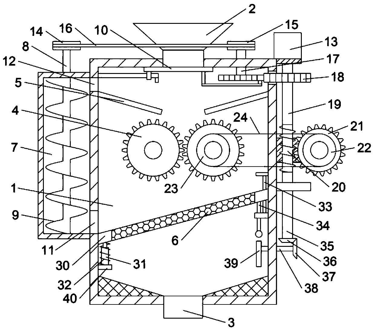 Solid garbage treatment device for municipal construction