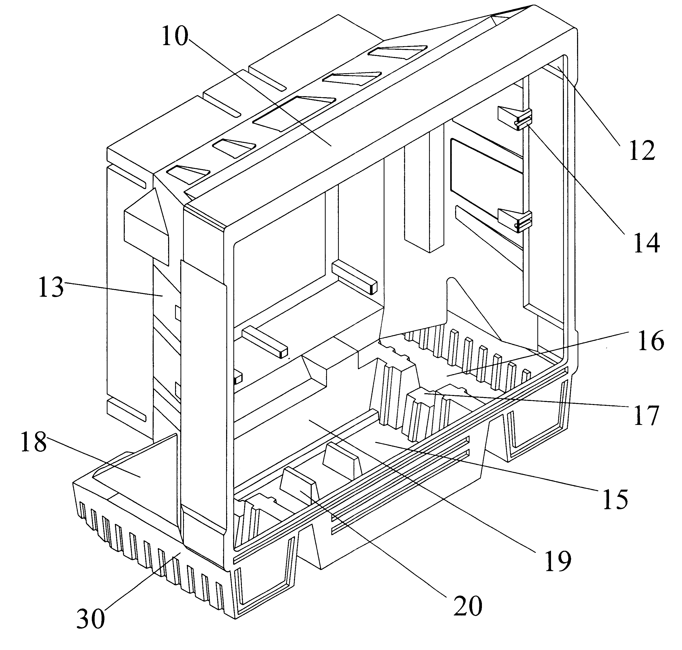 Cooler housing apparatus and method of making the same