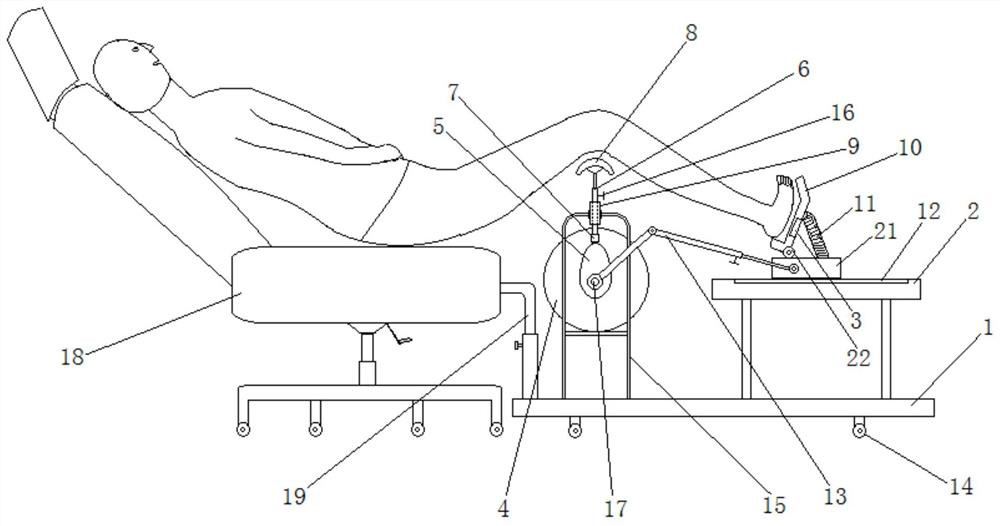 A device for moving the legs of ICU patients