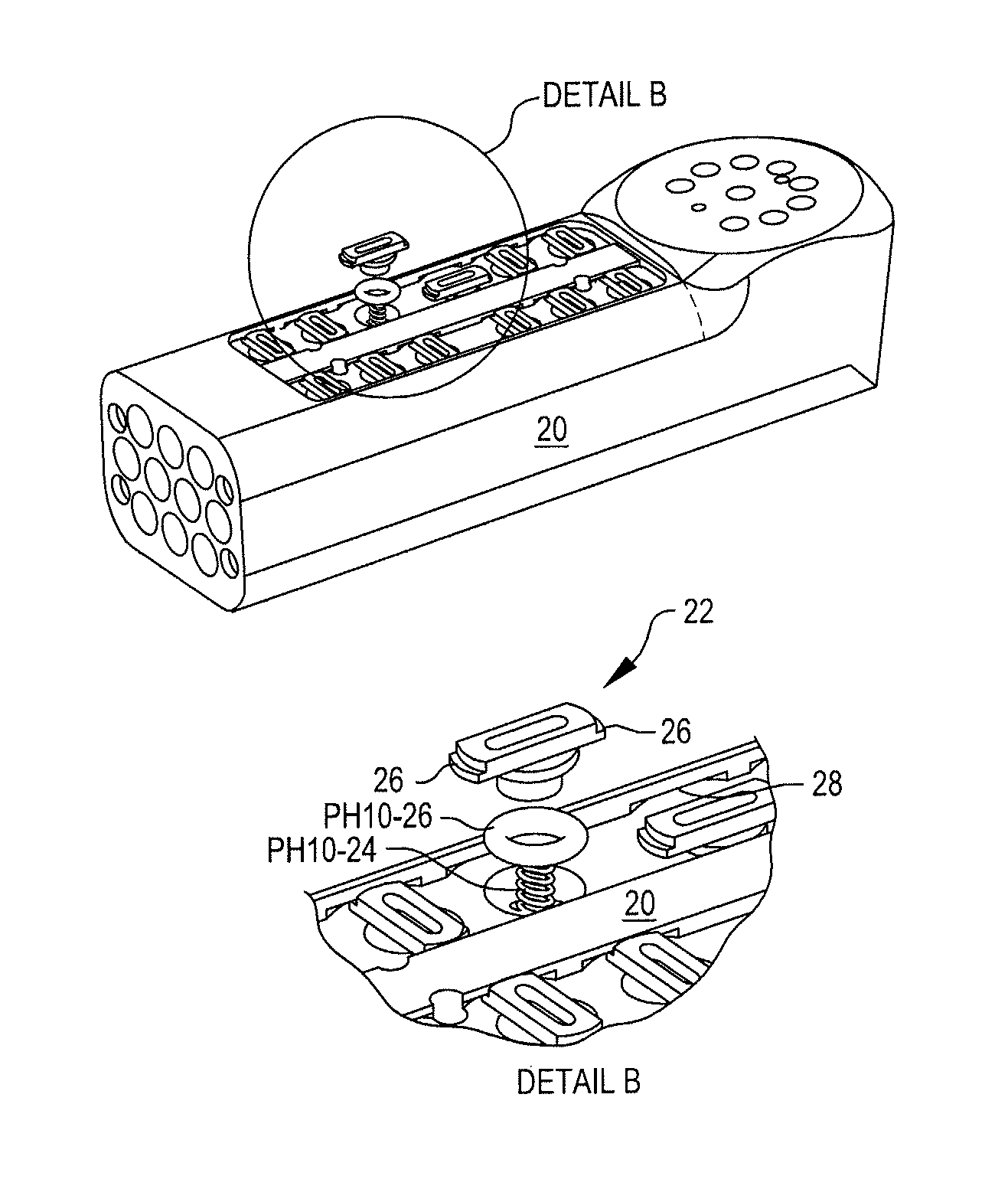 Locking access plug for a bar gun