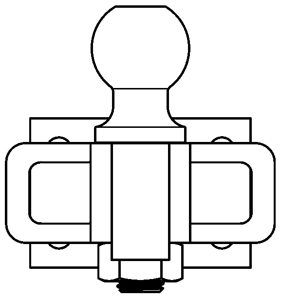 Transverse safe ring trailer arm