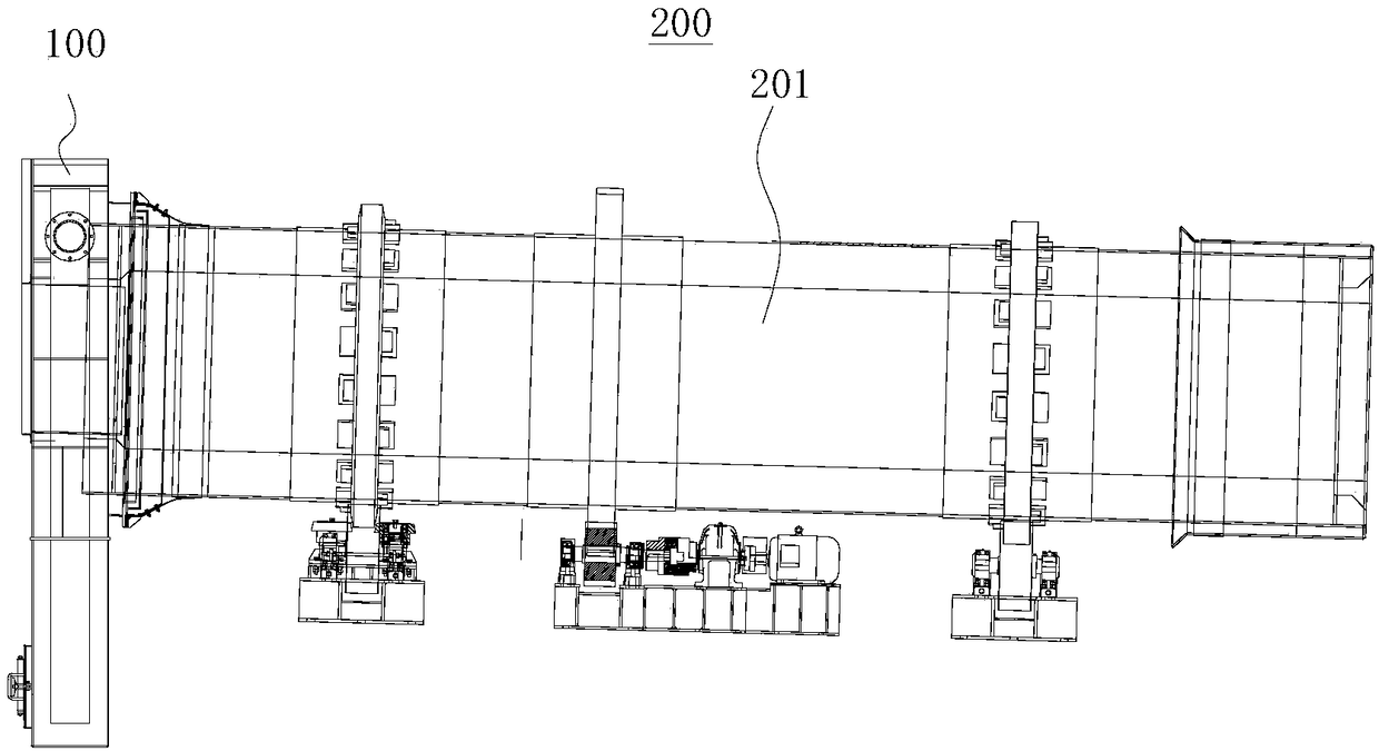 A rotary kiln turbulent combustion method