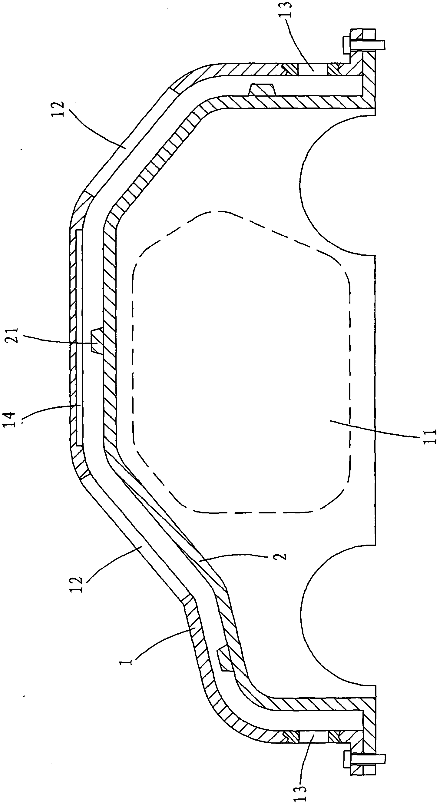 One-step molding process of double-layer plastic vehicle shell