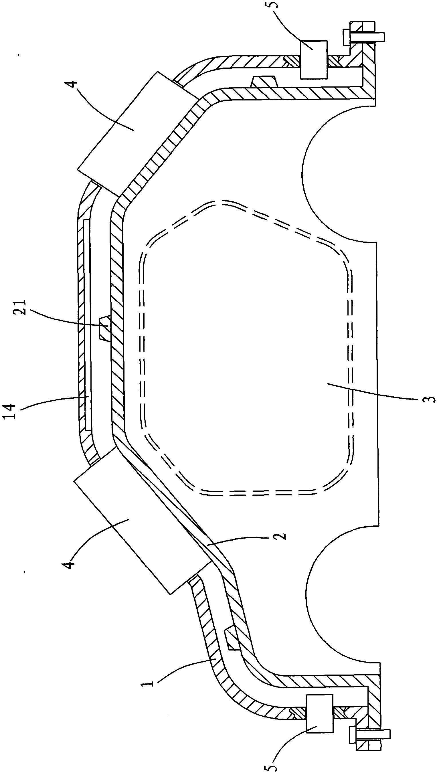 One-step molding process of double-layer plastic vehicle shell