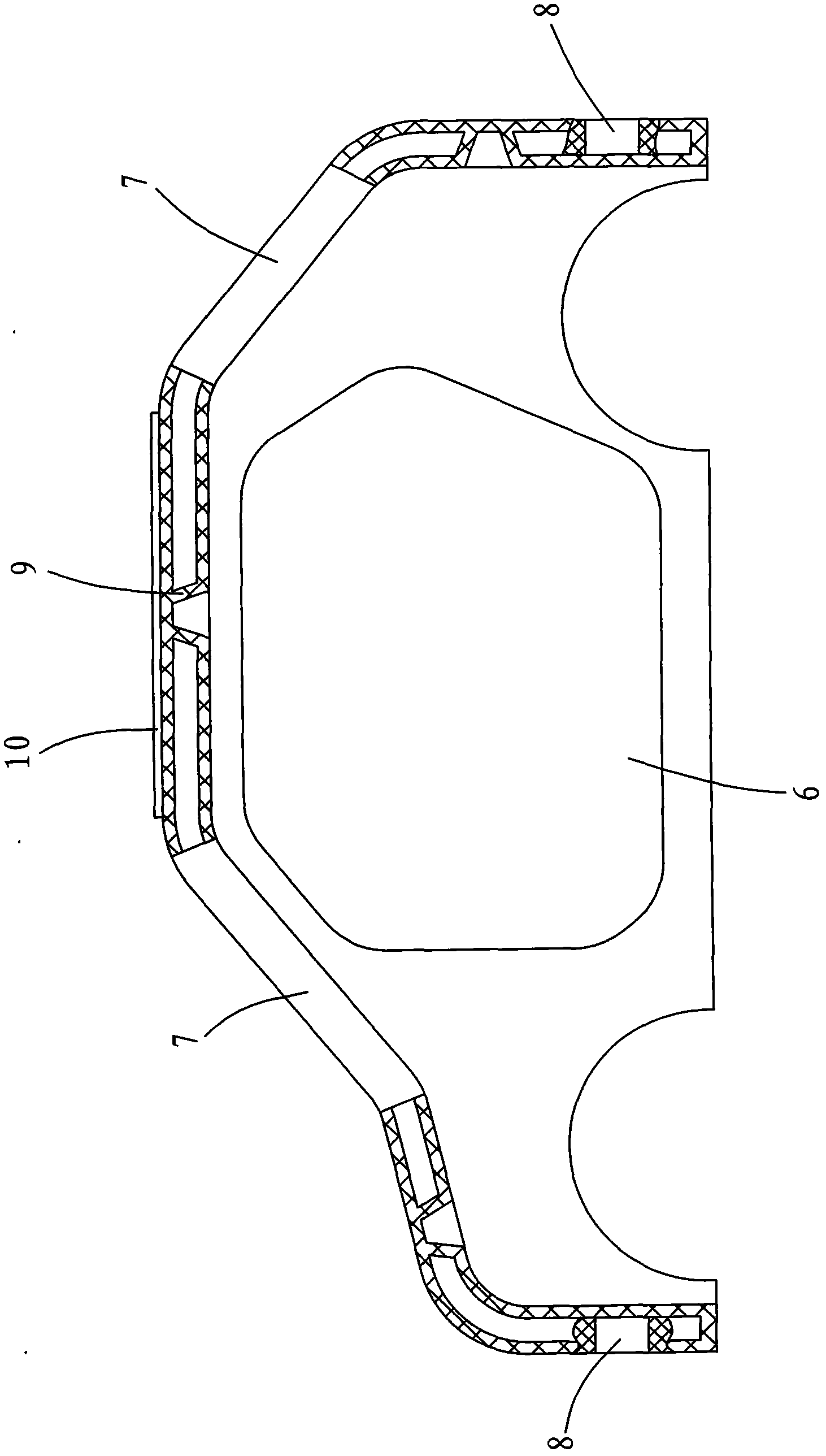 One-step molding process of double-layer plastic vehicle shell