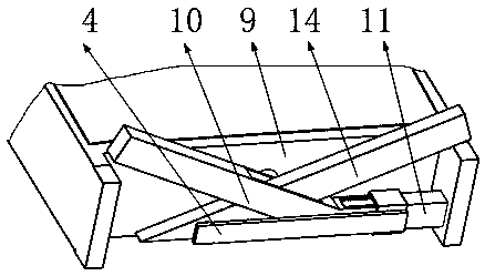 An anti-tilt hanging platform used in a high-rise building