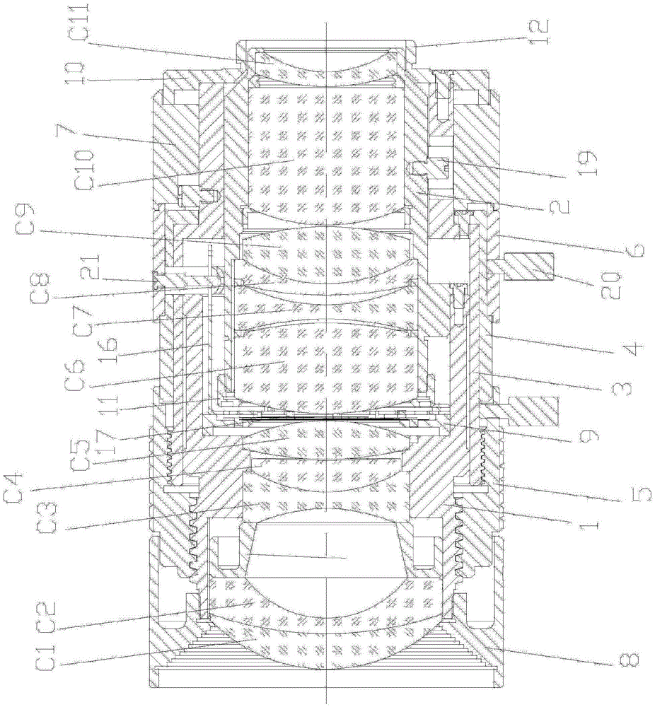 Rear optical set for star-grade road monitoring zoom camera lens