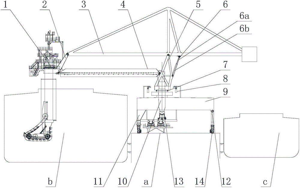 Continuous unshipping machine capable of realizing unshipping from two sides and unshipping method