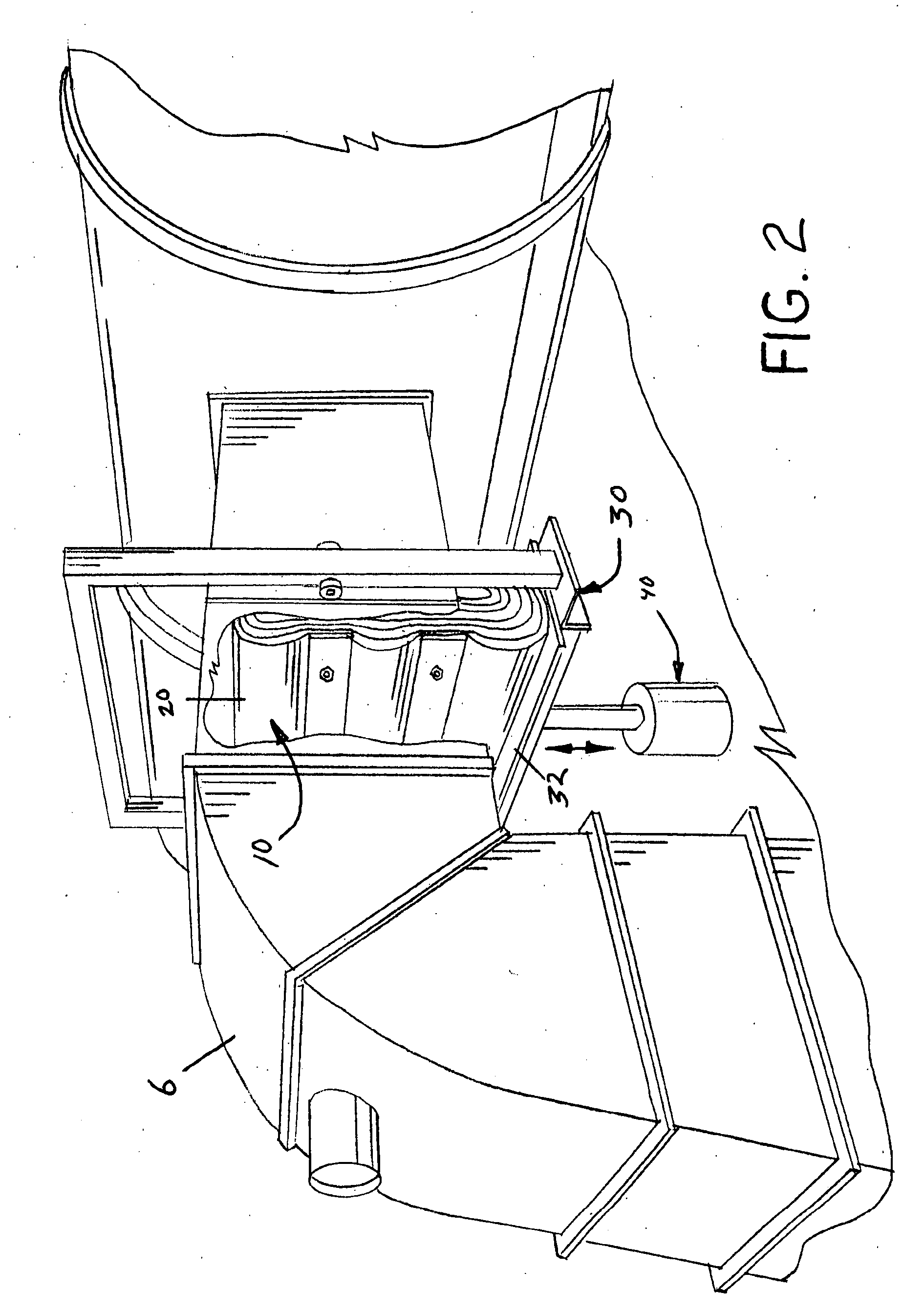 Damper baffle for a coke oven ventilation system