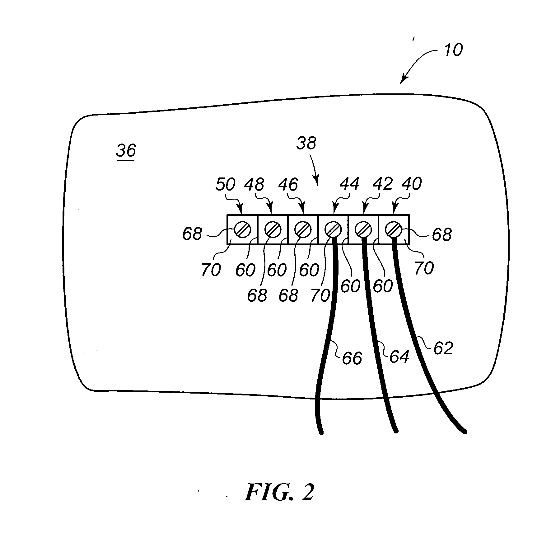 Connector terminal system and wiring method for thermostat