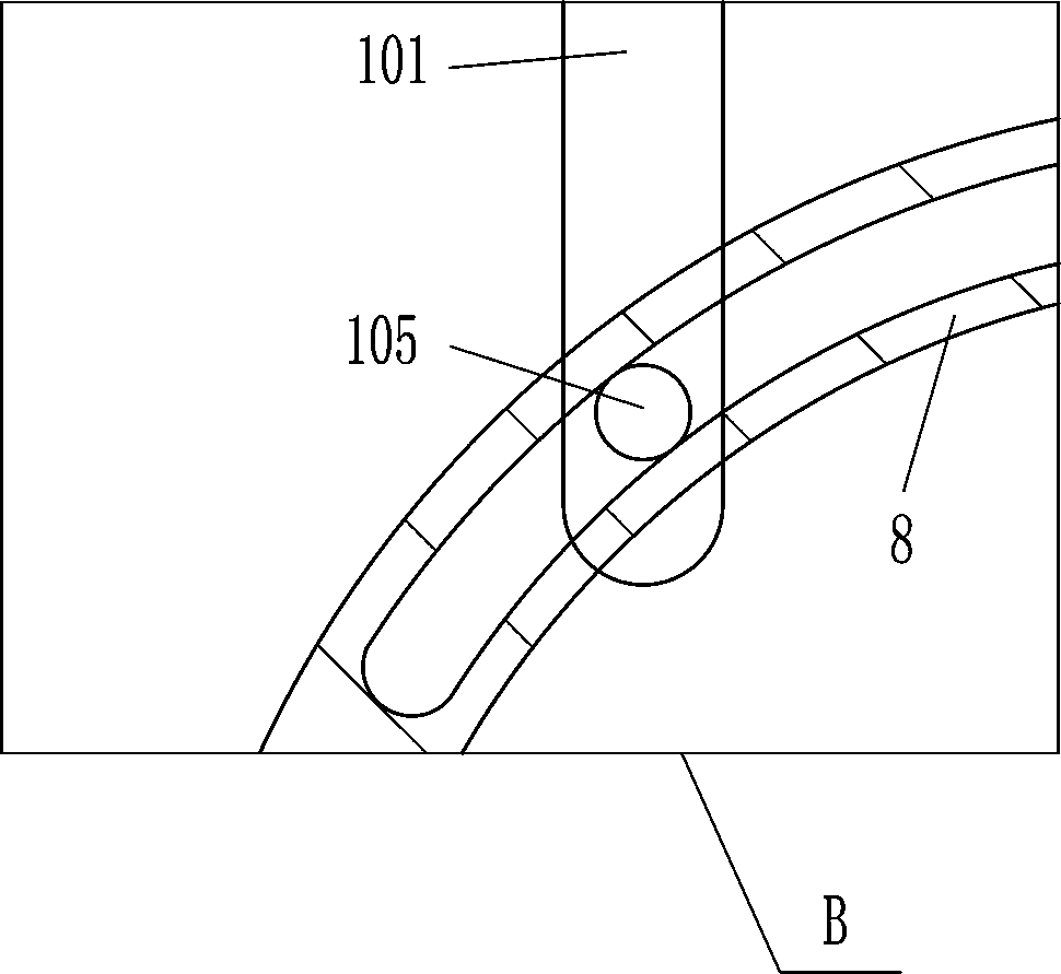 Bead conveying device for accessory processing and bead stringing