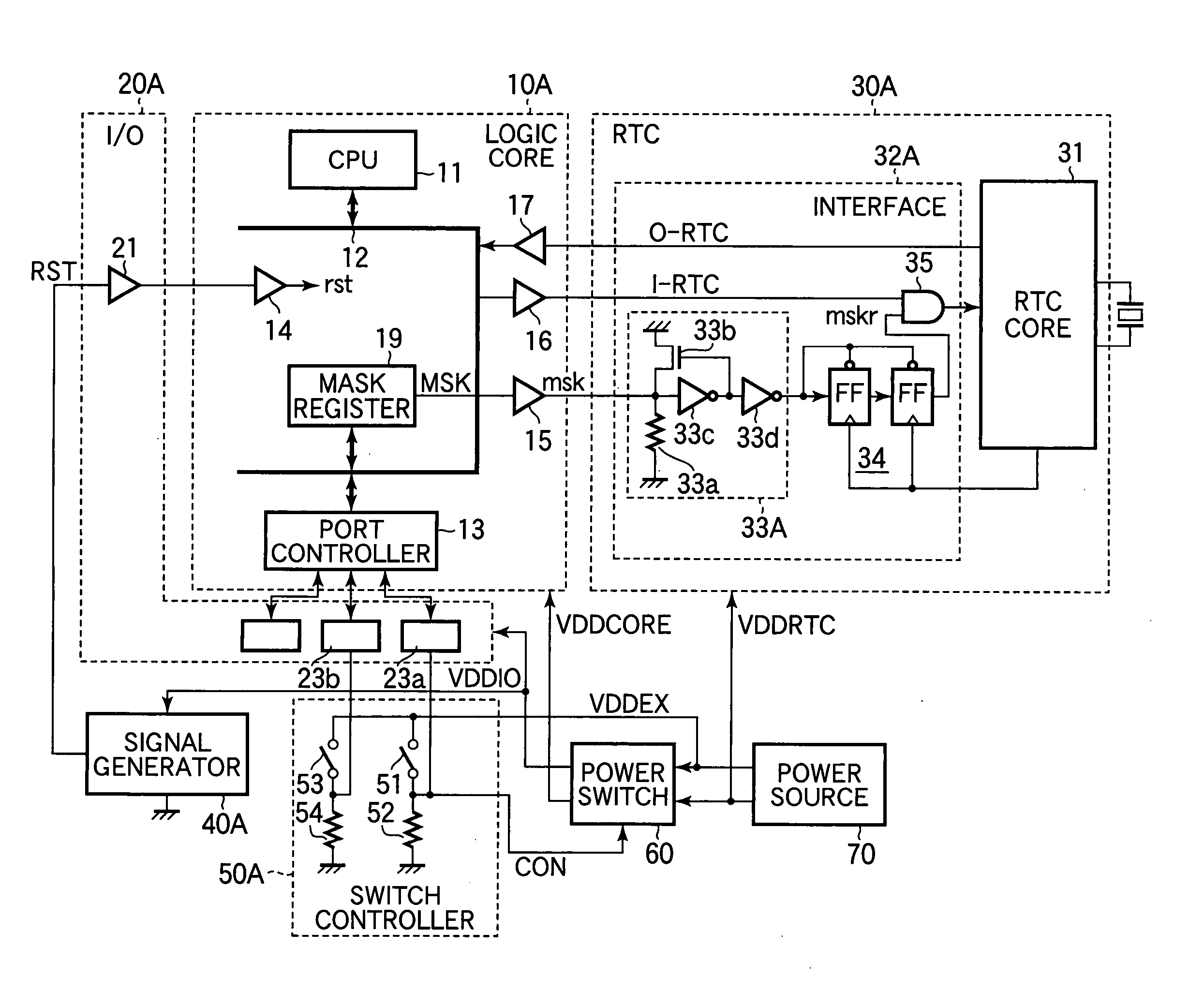 Semiconductor circuit with mask register