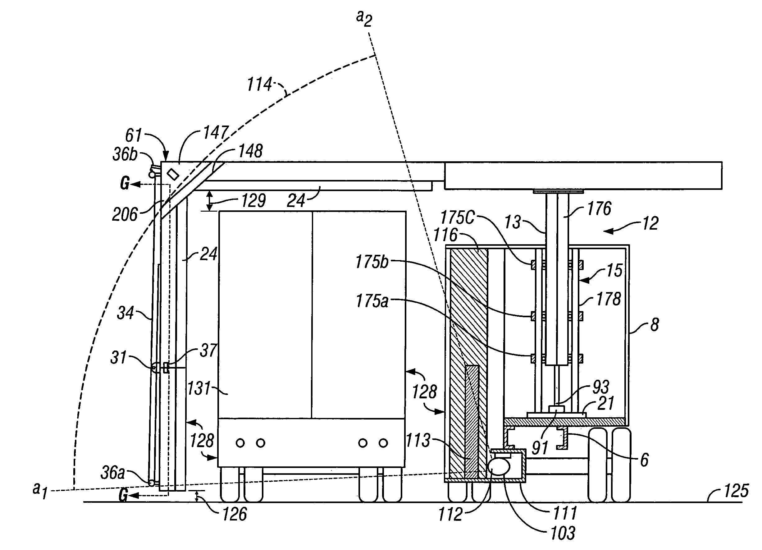 Boom with mast assembly