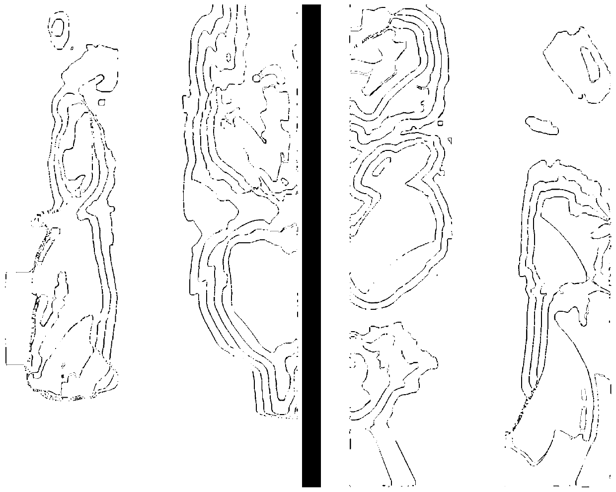 Stock yard contour line digitization method and system