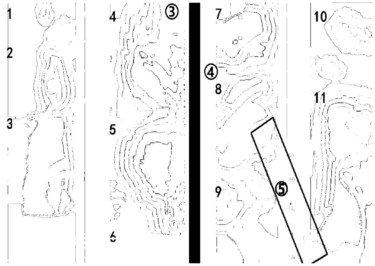 Stock yard contour line digitization method and system