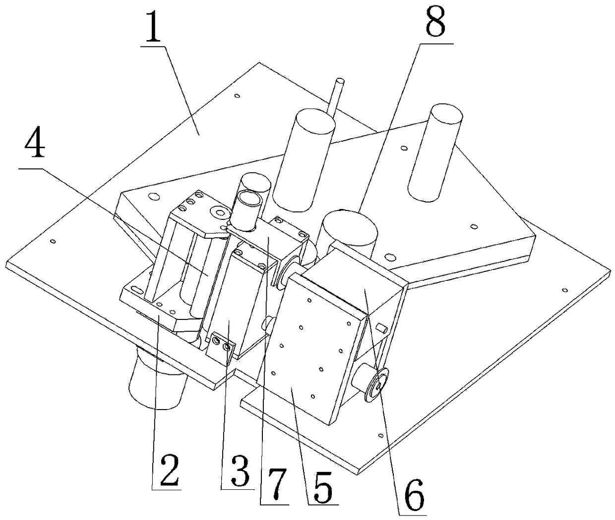 Vertical printing and pasting device for blood collection tube labels