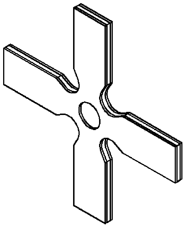 Large deformation and thickening test piece of metal sheet biaxial tension