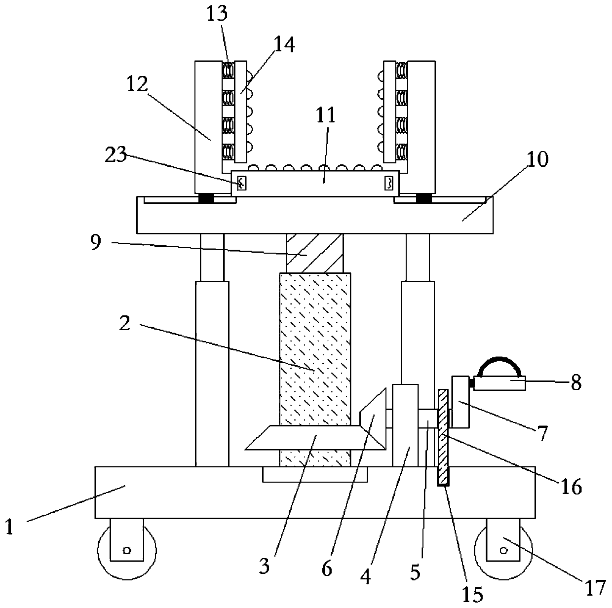 Adaptive supporting device for installation of building pipe