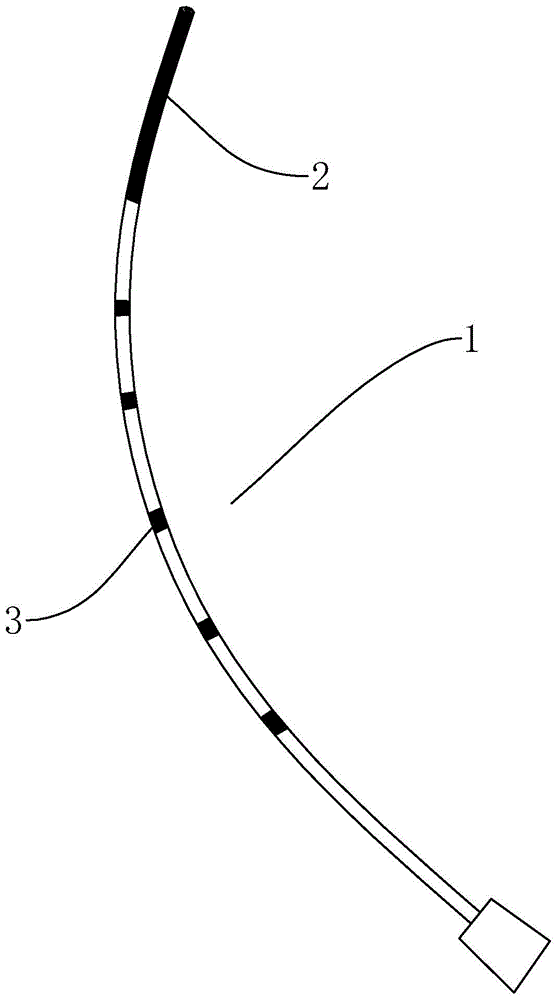 Anesthesia catheter with front section with hydrophilic coating