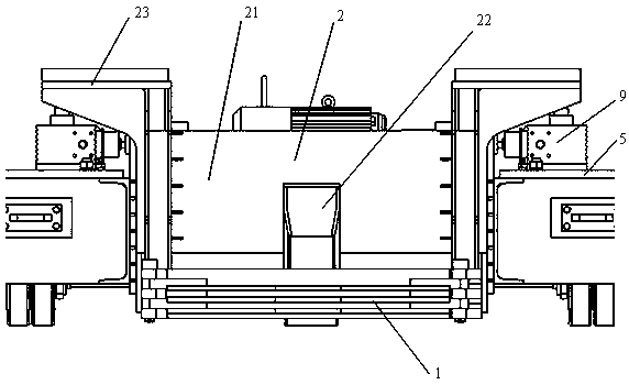 Holding and lifting device of large-scale passenger airplane mobile production line shifting equipment