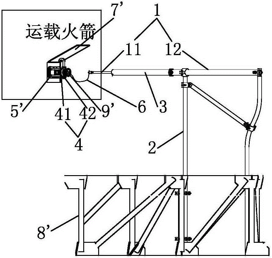 Stripping forcing system for separation and stripping electric connector on launch vehicle