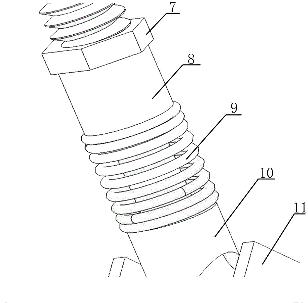 Adjustable supporting device of magnetic powder pressing automatic production line feeding plate