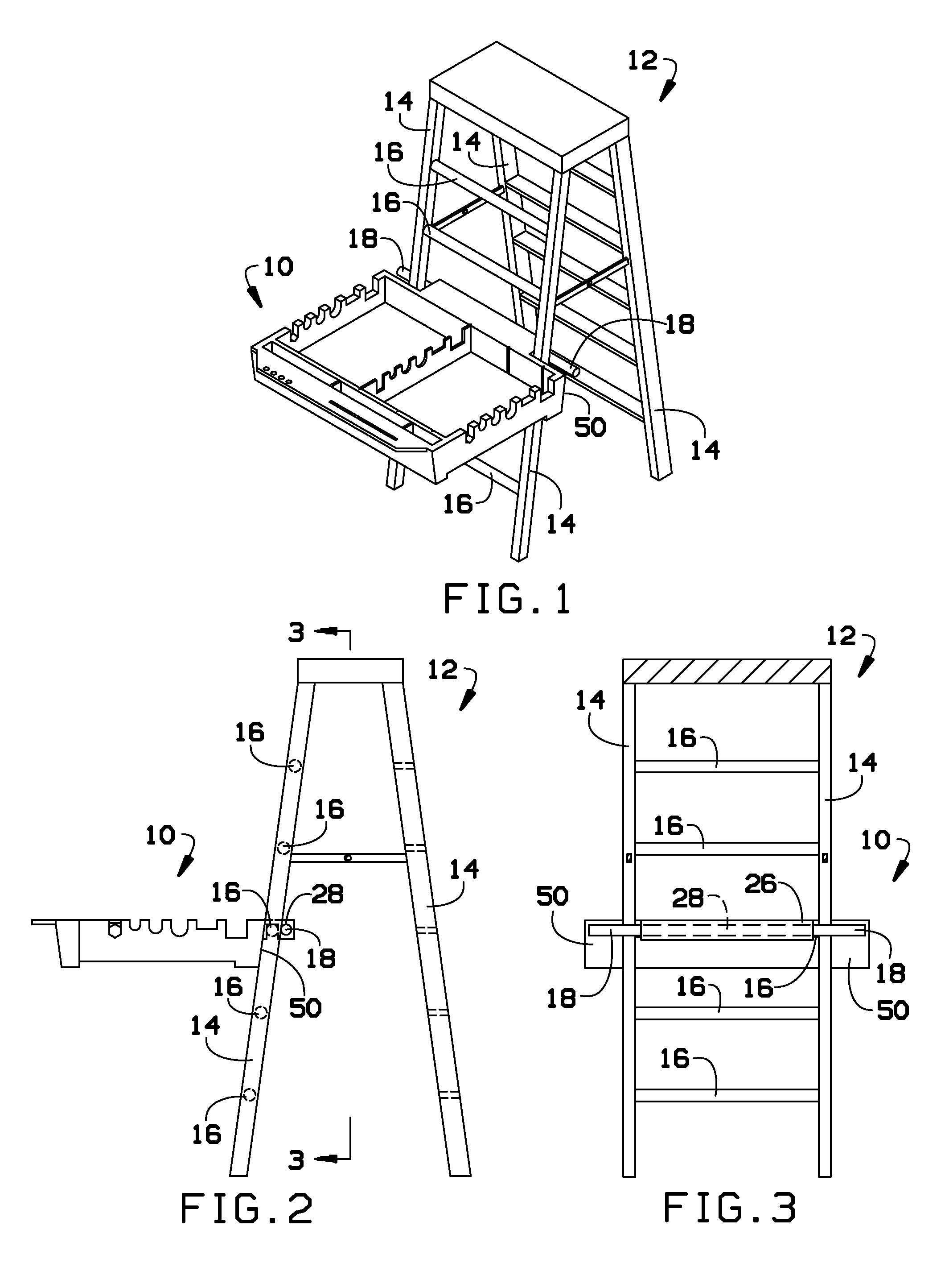 Portable workstation for a ladder