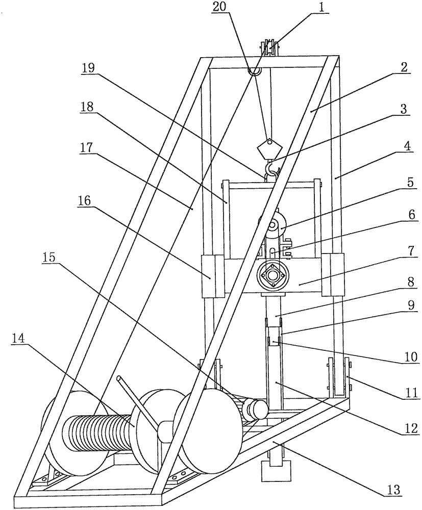 Double-rod well drilling machine