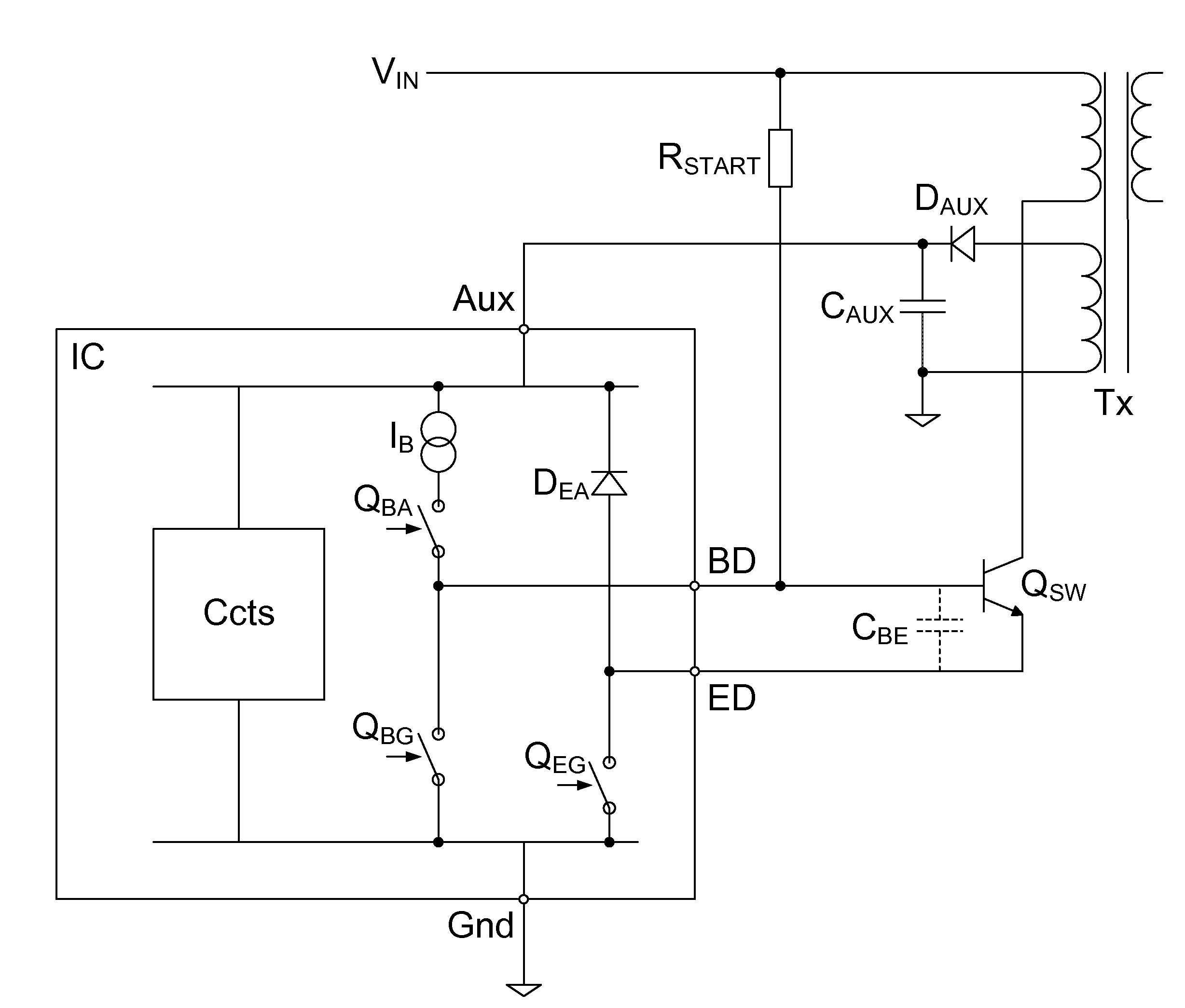 Bjt drive scheme