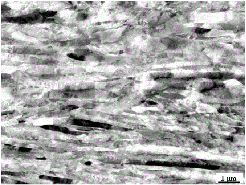 Nano/superfine medium-manganese TRIP (transformation induced plasticity) steel plate and warm-rolling preparation method thereof