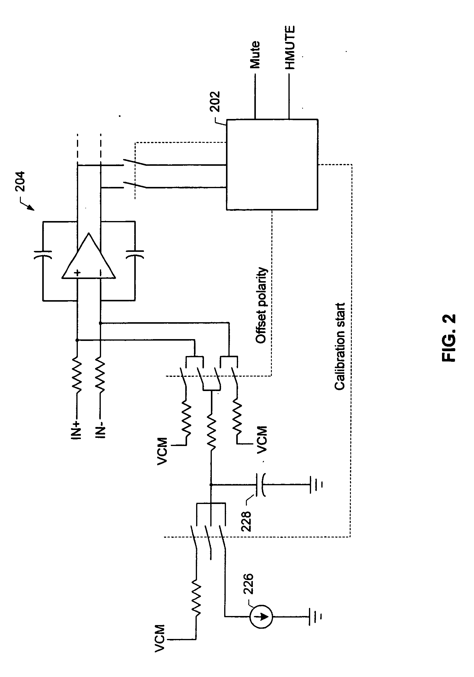 Offset cancellation in a switching amplifier