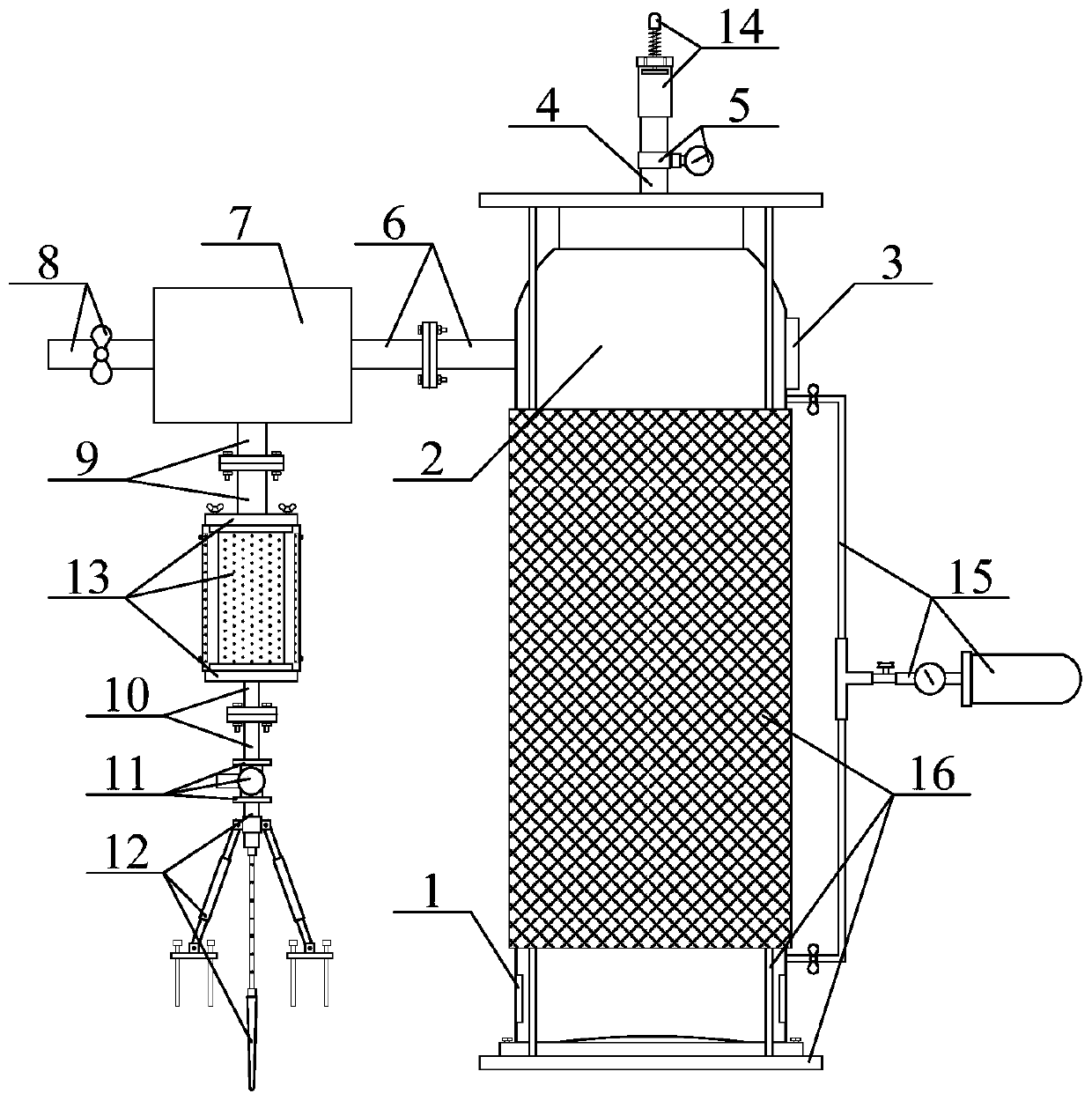 Gas pressure measuring device with high safety factor and using method of gas pressure measuring device