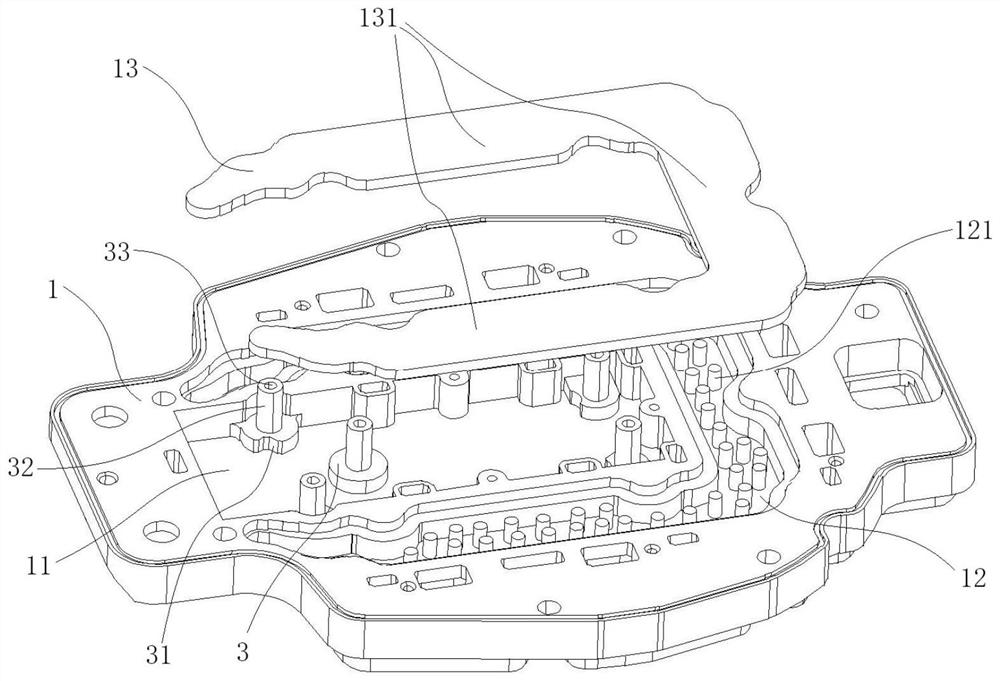 Heat dissipation plate of BSG motor inverter and processing method