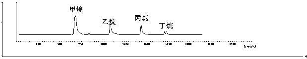 Method for analysis chromatographic separation of hydrocarbon compound carbon isotopes in natural gas