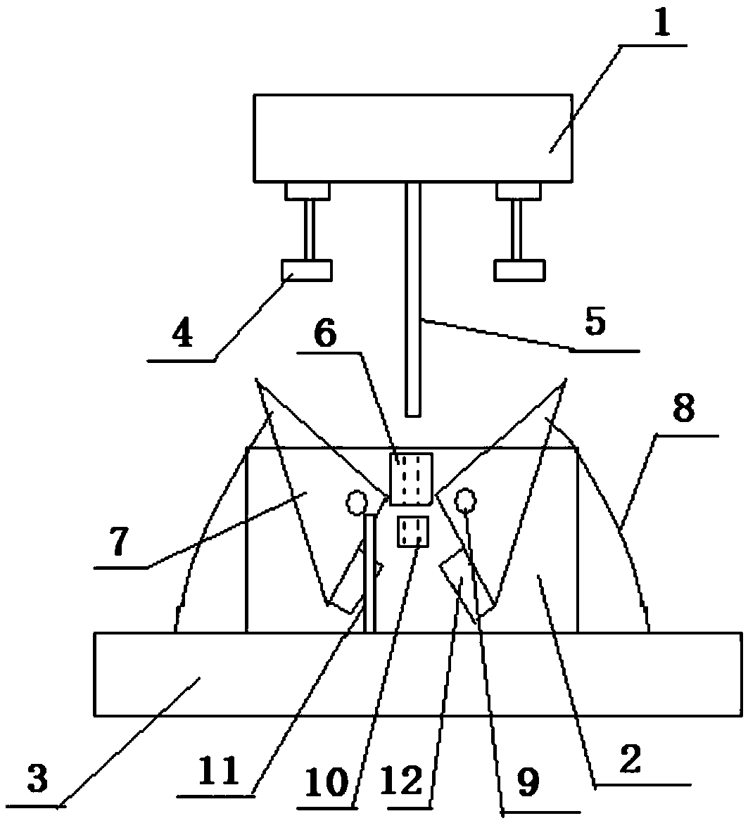 Usage of flattening and punching die for leisure chair support