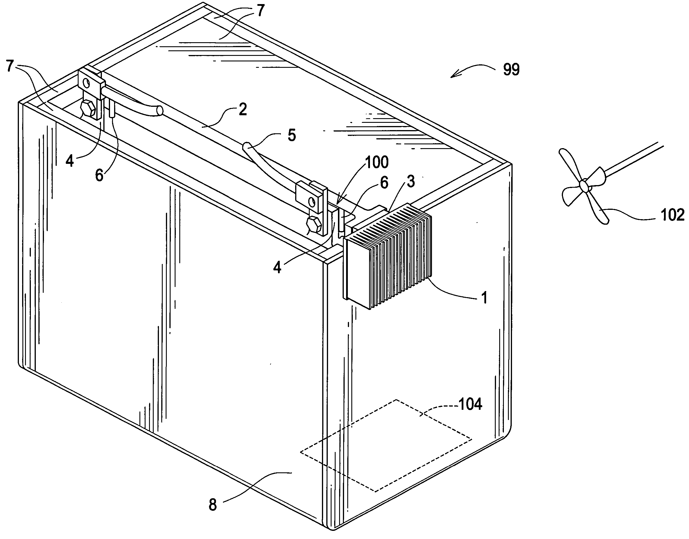 Battery assembly for use in an uninterruptible power supply system and method