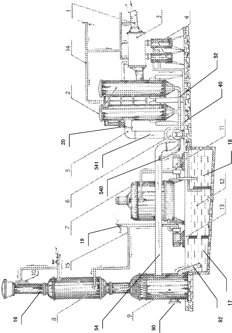 Tail gas treatment system for through which